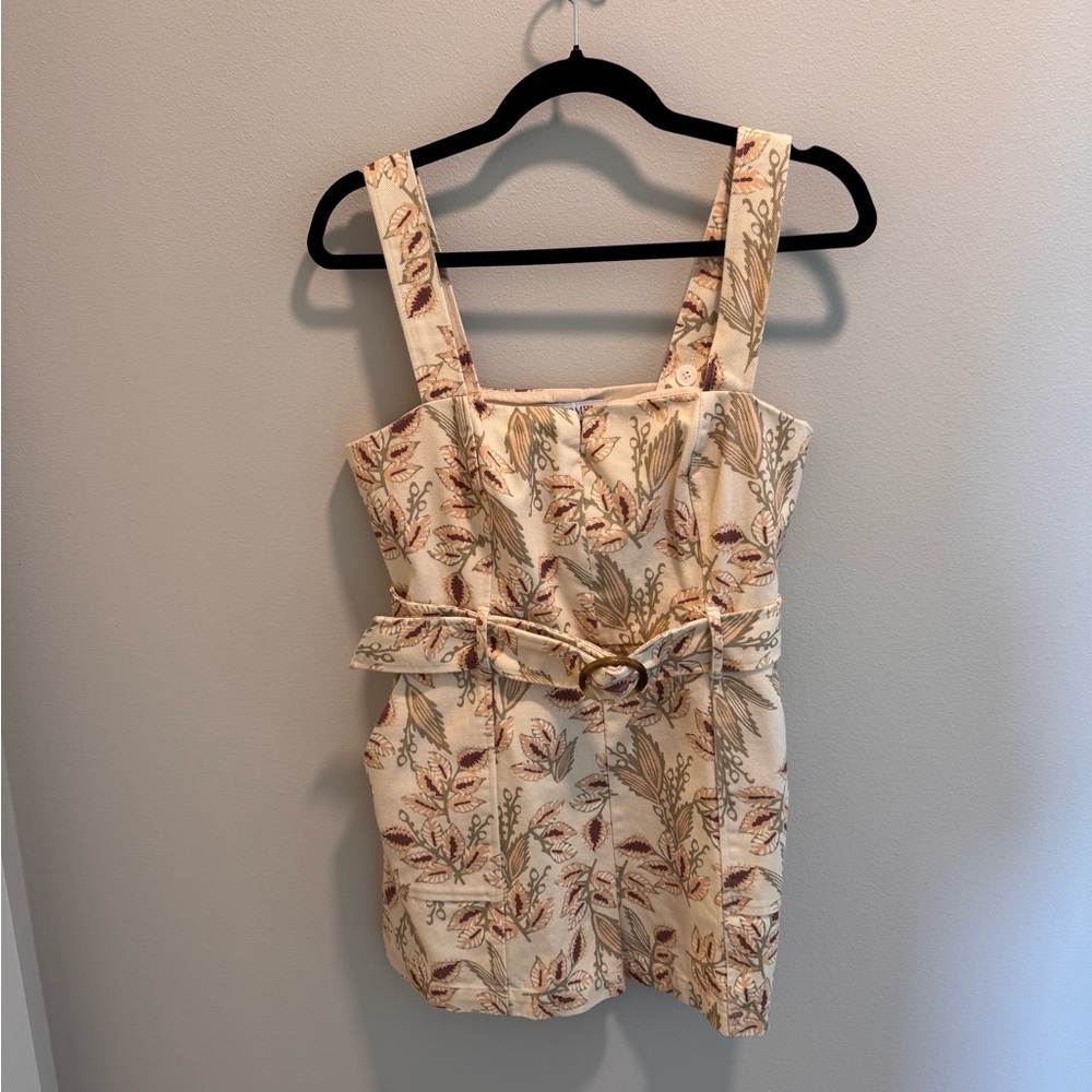 INTERMIX Cream Floral Jumpsuit
